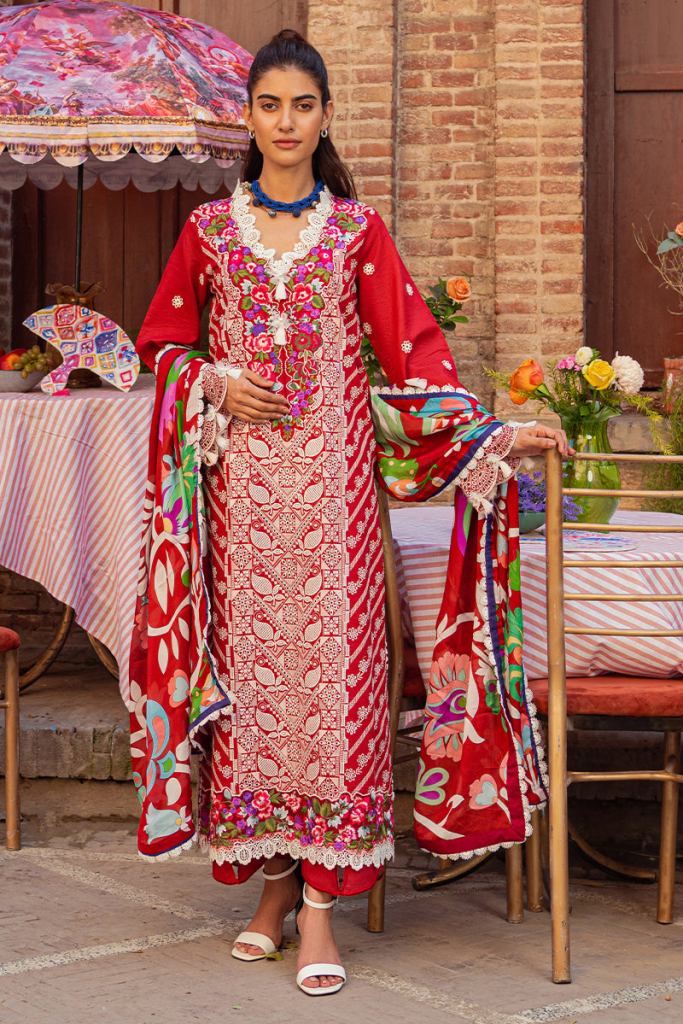Mushq Summer Lawn Collection Red