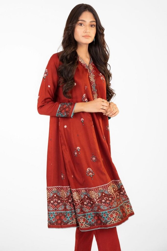 Alkaram Winter Clearance Sale Orange